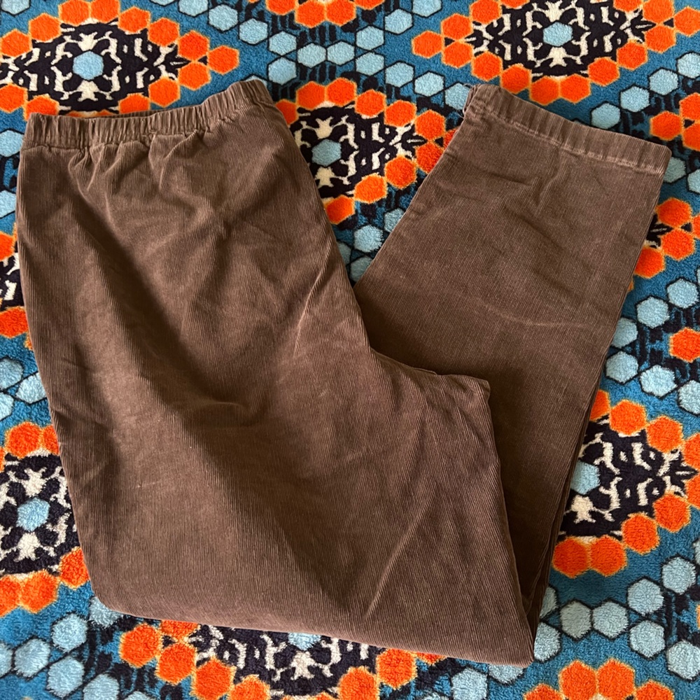 Avenue Brown Corduroy Pull On skinny legging Pants